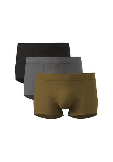 Calvin Klein Erkek Siyah/gri/haki Trunk 3'lü Boxer-13572 Gri