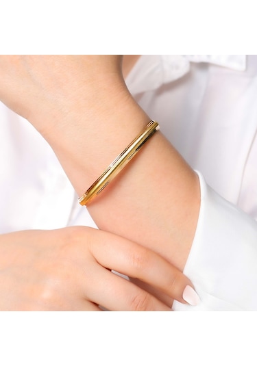 T51 Tuğrul Altın 5 Gram 6 MM 22 Ayar İşçiliksiz Bilezik Tbc0005