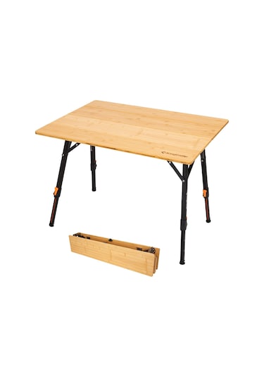 Kingcamp Bamboo All-terrain M 80x60 Bambu Kamp Masası Ahşap - Siyah