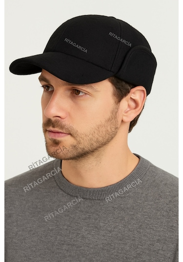 Kışlık Kulaklıklı Şapka Siyah