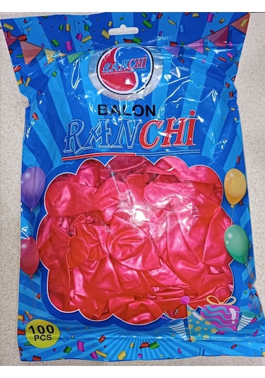 100 Lü Metalik Balon 14/a Birinci Kalite Kirmizi