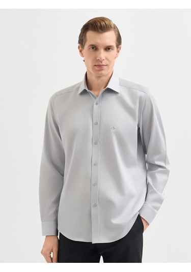 Karaca Erkek Slım Fıt Gömlek-açık Gri 11.25s.04.300 Açık Gri