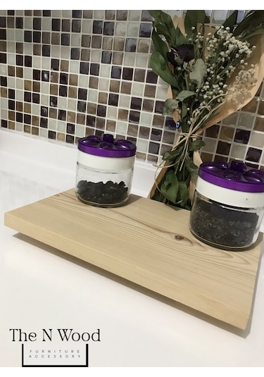 The N Wood Ahşap Ayaklı Kesme Tahtası & Sunumluk Standı