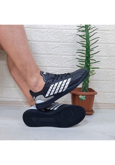 M.p 1351 Siyah-beyaz Kaymaz Taban Futsal Futbol Ayakkabı Siyah - Beyaz