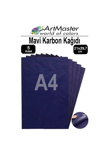 Karbon Kağıdı A4 Mavi 5 Adet 21x29,7 Cm Transfer Kağıdı Kopya Kağıdı Renkli Karbon Kağıdı Ahşap Seramik Metal Cam