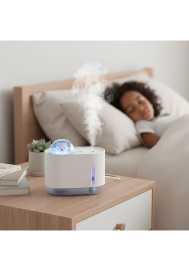 River World Masa Üstü Led Işıklı 300 Ml Uzay Ayısı Modelli Hava Nemlendirici