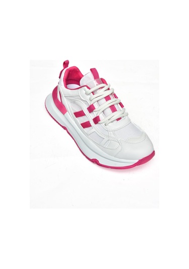 Fox Shoes S973017604 Beyaz/fuşya Kumaş Sper Ayakkabı Sneakers Beyaz - Fuşya