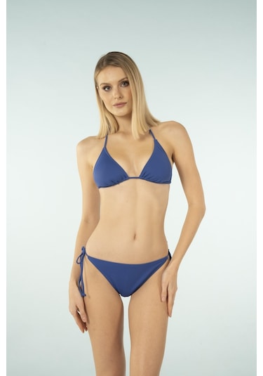Estiva Üçgen İpli Bikini Takımı - Saks Çok Renkli