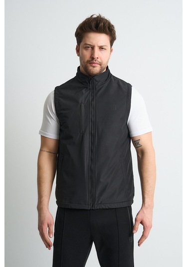 Shooter Sportswear Deluxe Erkek Yelek Üç Cepli İçi Polarlı Regular Kalıp Lacivert Siyah