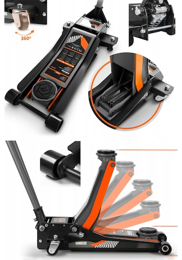 Stilmax Alc3t 3ton Çift Piston Hidrolik Alçak Şase Kriko 47cm