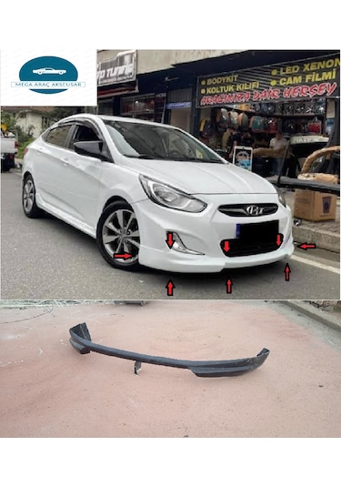 Hyundai Accent Blue Ön Tampon Eki Boyasız Ham Siyah Fiberclass