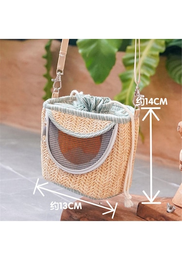 Honmex Küçük Evcil Hayvanlar İçin Hava Geçirgen, Sıcakklıklı Taşınabilir Çanta - Papağan, Hamster, Guinea Pig İçin Dışarı Çıkış Çantası Yeşil Gümüş