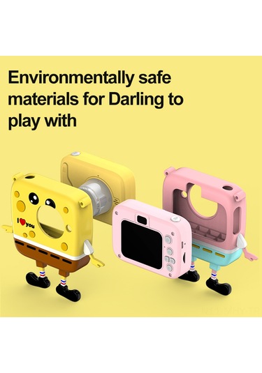 Monyee D10 Çocuklar İçin 20mp Hd Ön Ve Arka Kameralı Oyunlu Fotoğraf Makinesi