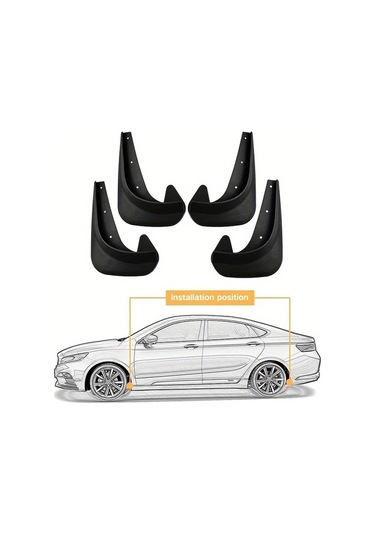 Dashanshop 4 Parça Su Geçirmez Oto Jant Kapağı Seti Takım Araçları Koruma Siyah Turuncu Dikiş