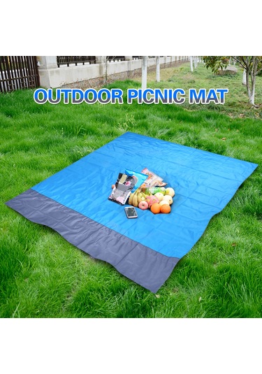 Kosona Mürekkebi Dirençli Ve Su Geçirmez 200x210cm Asker Yeşili+gri Çok Amaçlı Outdoor Battaniye - Kamp, Piknik, Plaj İçin Yeşil - Gri