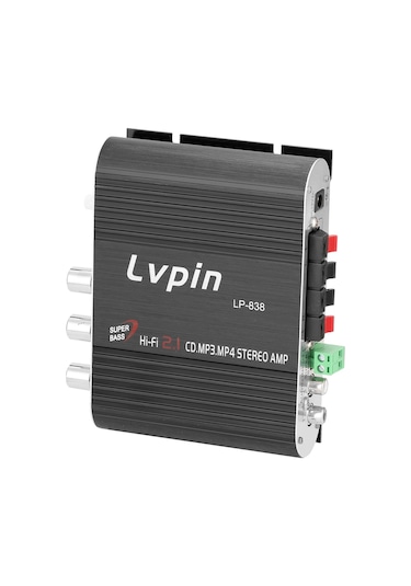 Mini Hıfı Ses Stereo Güç Amplifikatörü Subwoofer Mp3 Araba Radyo Kanalları 2 Ev Süper Bas