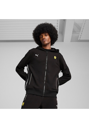Puma Scuderıa Ferrarı Race Erkek Kapüşonlu Ceket 630182 01 Siyah