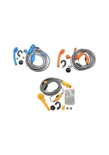 Sarı-açık Essentials Evrensel Araba Yıkama Duş Seti Taşınabilir Elektrikli Pompa Açık Kamp Seyahat Araba Yıkama Yürüyüş Evcil Hayvan Yıkama Makinesi