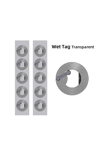 Koodmax 25 Adet Ntag213 13.56 Mhz Rfid 144 Byte Nfc Sticker Şeffaf 25mm Programlanabilir Iso14443a