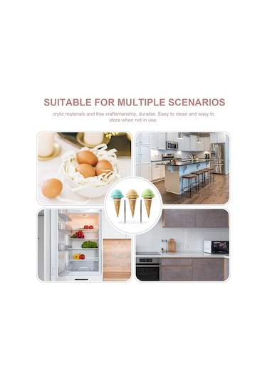 Cbtx Yx035 Akrilik Dondurma Külahı Rafı Dondurma Standı Şeffaf