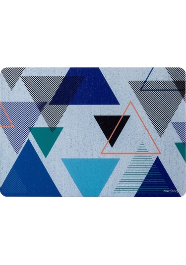 Macbook Air Kılıf 13.6 İnç M2-m3 Tangram01nl Touchıd'li Air M2-m3 13.6" A2681 A3113 İle Uyumlu Lacivert Mavi