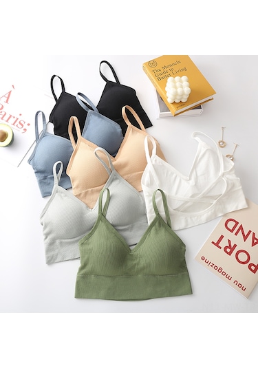 Moveevo Kadınlar İçin Soluk Materyal Ve Desteği Sağlayan Dairesiz Spor Bra - Yoga, Koşu Ve Egzersizler İçin Siyah SiYAH