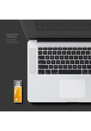 Novahub Alaşım Kart Okuyucu 4 Bağlantı Noktalı Usb 2.0 Mikro Sd Tf M2 Ms Pro Duo Mmc Gümüş