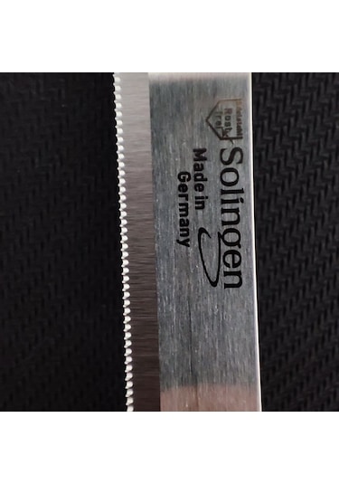 Solingen Simli Bordo Renkli Tırtıklı Bıçak 6 Adet