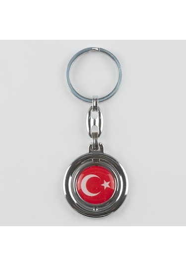 Ay Yıldız Figürlü Metal Anahtarlık