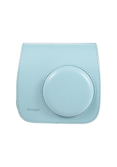 Maiyame Fujifilm Instax Mini 9/8/8+ İçin Şık Pu Fotoğraf Makinesi Kılıfı - Su Geçirmez, Omuz Askılı, Buz Mavisi