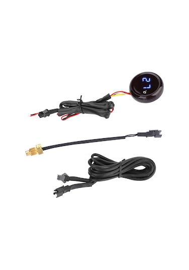 Konesam Motosikletler İçin Evrensel Dijital Su Sıcaklığı Gösterici - 0-120 C Aralığı, Mavi Işık, 12v Uyumlu, Su Geçirmez, Aşırı Sıcaklık Uyarısı