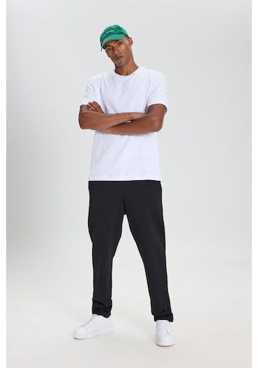 Ac&Co / Altınyıldız Classics Erkek Beyaz %100 Pamuk Modern Fit Normal Kesim Bisiklet Yaka Tişört Beyaz