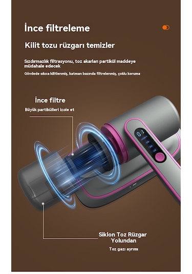 Aurora Yatak Vakuum Temizleyici Mite Çıkarıcıvakuum Temizleyici Uv Sterilizasyonu