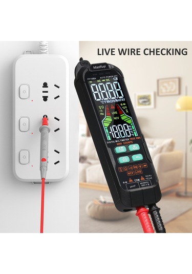 Maiyame Mastfuyi Fy158a Otomatik Dijital Multimetre - Akıllı Elektronik Test Aleti, Ac/dc Gerilim Akım Direnc Ölçer, Taşınabilir Siyah 3 Aaa Pil Yok