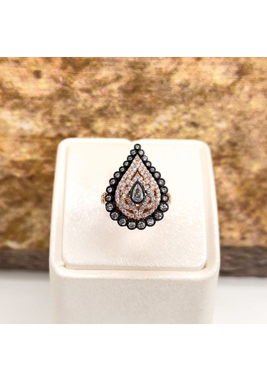 Elmas Montür Rosegold Özel Üretim Gümüş Set Takım - Lvrset16 Rose Gold