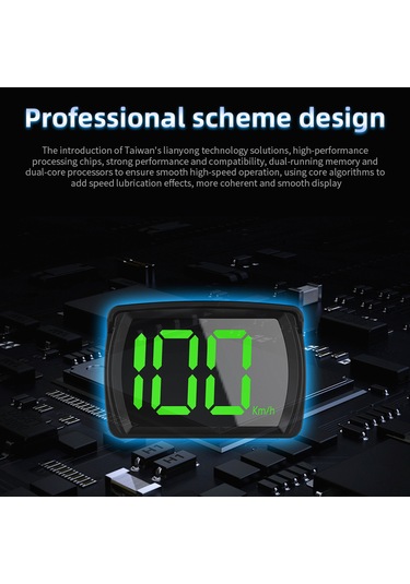 Shineyee Araçlar İçin Gps Hız Göstergeli Geniş Ekranlı Hud Dijital Hızmetre Tak Çalıştır