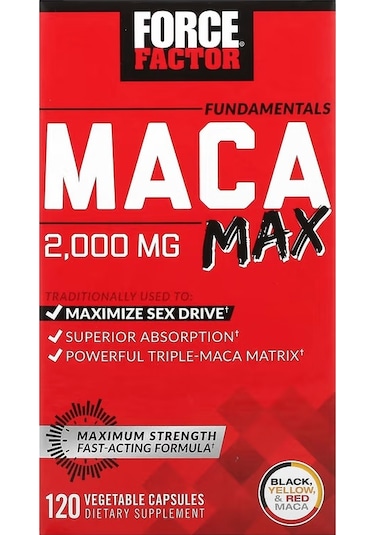 Force Factor Fundamentals Maca Max 2000 Mg 120 Vegan Caps
