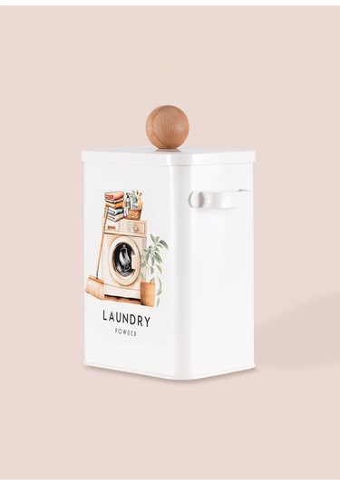 The Mia Storage Deterjan Saklama Kabı 13x20x28 Cm Beyaz