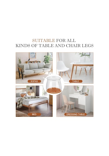 20 Adet, Parke Zeminler İçin Sandalye Bacak Zemin Koruyucular, Keçe Mobilya Pedleri Silikon Sandalye Çorapları Bacak Kapakları, Mobilya Koruyucuları, Orta Ham