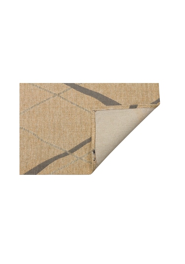 Brooklyn Brk 05 Natural Grey Hasır Görünümlü Kaymaz Renkli Dokuma Modern Kilim