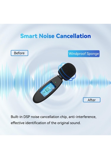 Xindoker Kablosuz 2'li Mini Lavalier Mikrofon Seti - İphone Uyumlu/android/kamera İçin 120m Menzilli, Gürültü Azaltmalı Profesyonel Kayıt