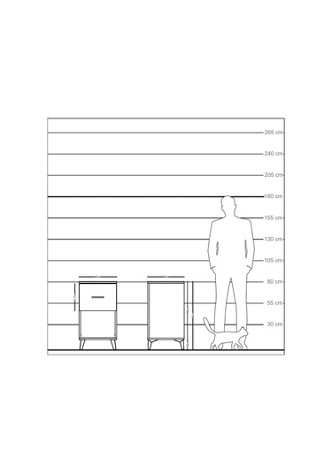 Kronos Komodin Tek Çekmeceli 44x59x80 Antrasit-antrasit Antrasit