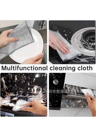 Youmex Mutfak Temizlik Paspası 3 Katlı Çelik Ipli 20x20 Cm 10 Adet Kırılmaz Dayanıklı Temizleme Bezi Diğer