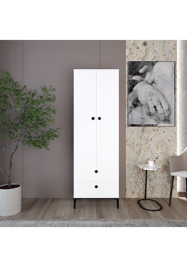 Kalender Dekor Silvia-1 Slv01, 2 Kapaklı, 2 Çekmeceli Gardırop