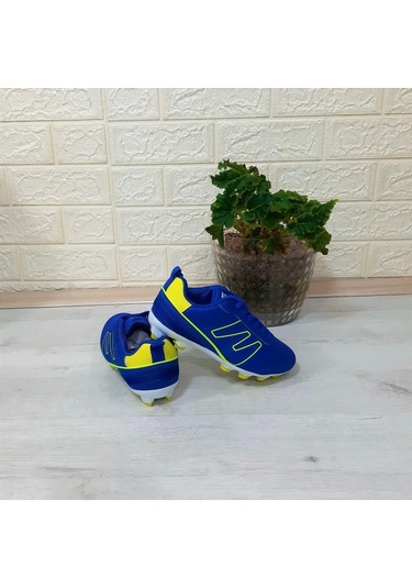 Jump 28843 Saks Mavi Krampon Çim Saha Çocuk Futbol Ayakkabı 001