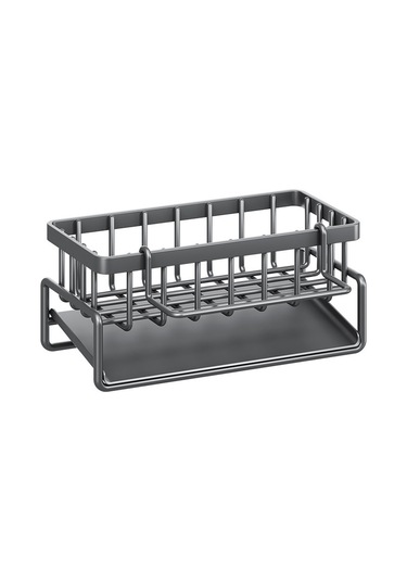 Gajeena Sıvı Toplayıcılı Sürekli Suyu Çeken Sıfır Alanda Mutfak Sünger, Çelik Top Ve Bezi Saklama Rakası Ayarlanabilir Siyah Diğer