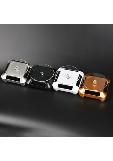 Youtek Güneş Enerjili Çift Yönlü Döner Sergi Tablosu - Kuyumculuk, Model, Dekorasyon Gösterimi İçin Siyah