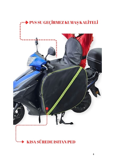 Scooter Diz Örtüsü Rüzgar Koruma Kalın Özel Yapım-2271