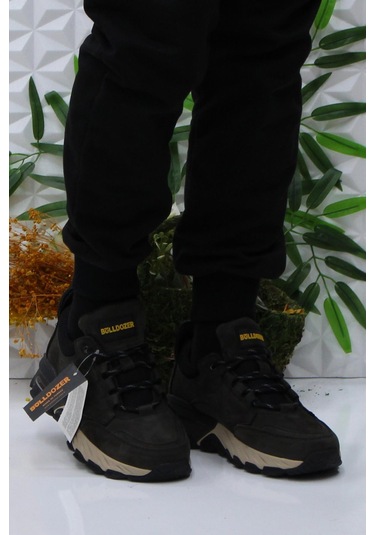 Bulldozer 250011 Antrasit Nubuk Rahat Orijinal Ürün Hakiki Deri Erkek Ayakkabı Antrasit