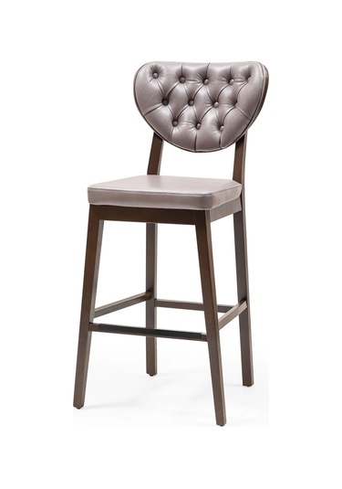 Olivya Ahşap Bar Sandalyesi Ceviz